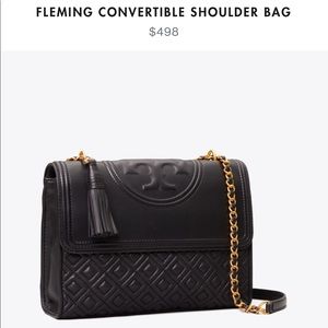 Tory Burch Black Fleming Convertible Shoulder Bag